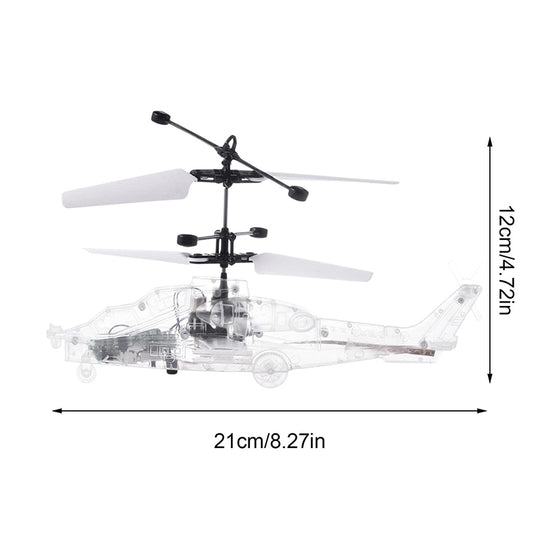 Transparentes Induktionshubschrauberspielzeug