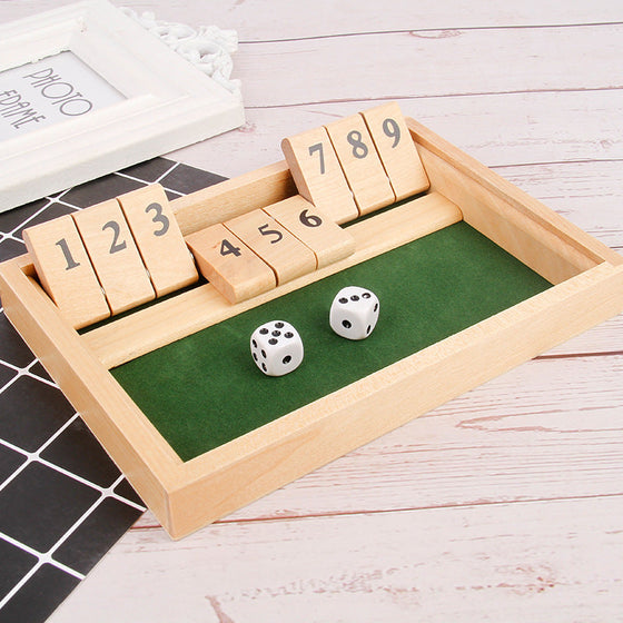 Shut The Box Game - Lustiges Tisch-Mathe-Spiel für Erwachsene und Kinder