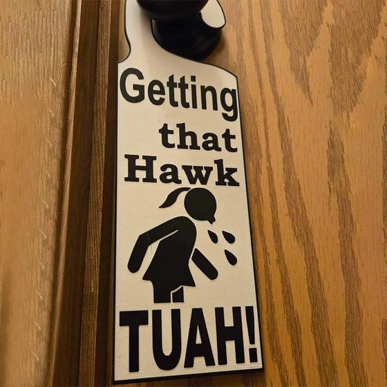 Hawk Tuah Türschild