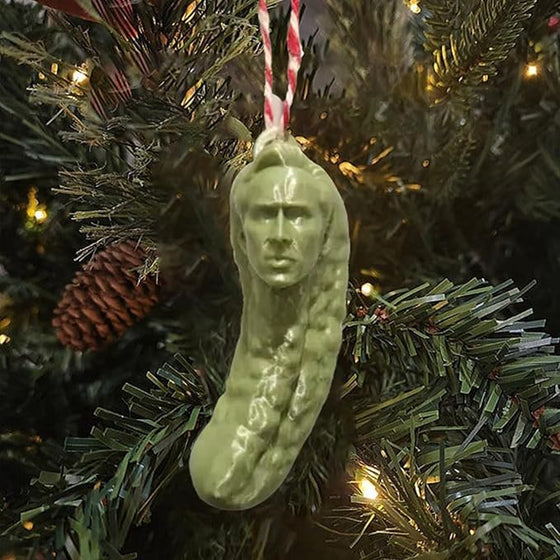 Lustig  Nicolas Cage  Weihnachten Grüne Gurke hängende Ornament