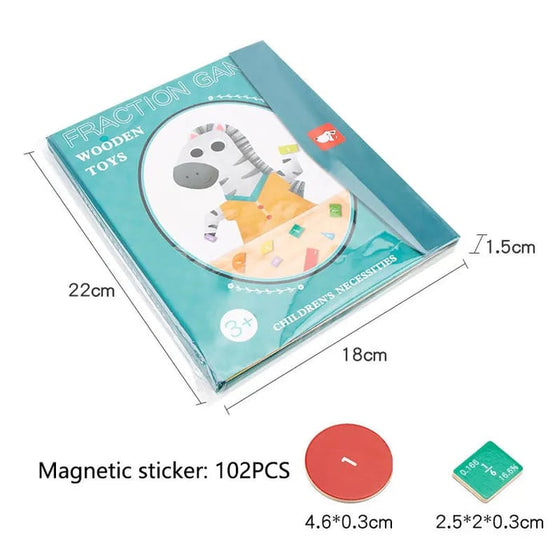 Montessori Magnetisches Buch-Bruchteil-Puzzle für Kinder