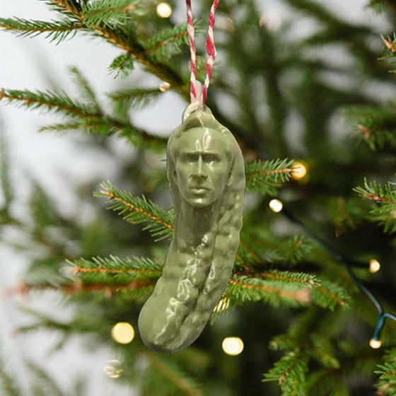 Lustig  Nicolas Cage  Weihnachten Grüne Gurke hängende Ornament