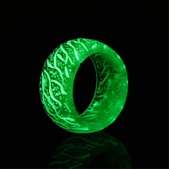 Fashion Colorful Luminous Resin Fluorescent Glowing Ring