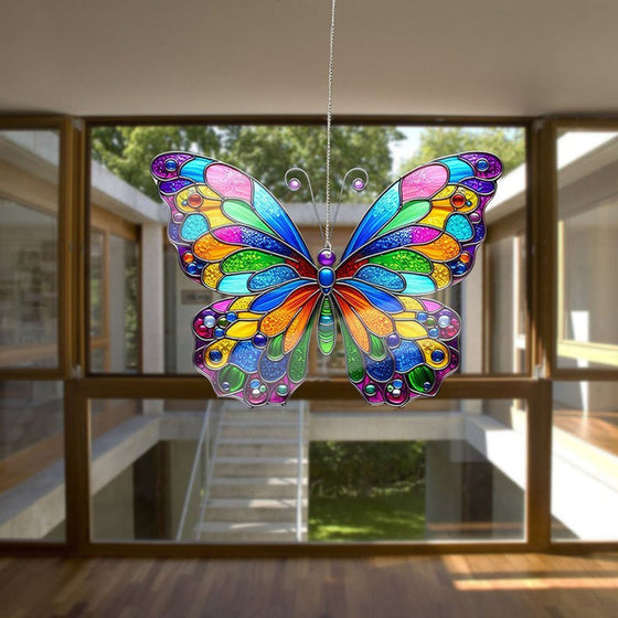 Schmetterling Buntes Acryl Fenster hängend