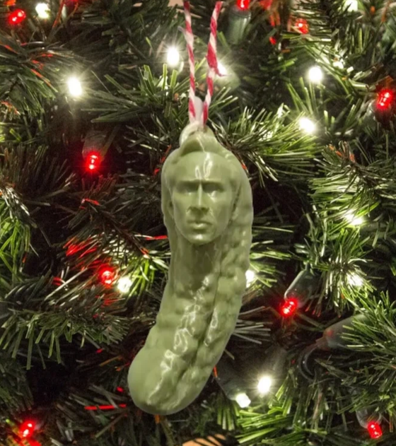 Lustig  Nicolas Cage  Weihnachten Grüne Gurke hängende Ornament