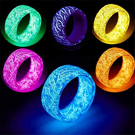 Fashion Colorful Luminous Resin Fluorescent Glowing Ring