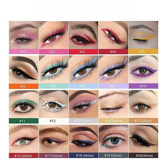 20 PCS farbige Eyeliner Stifte Set