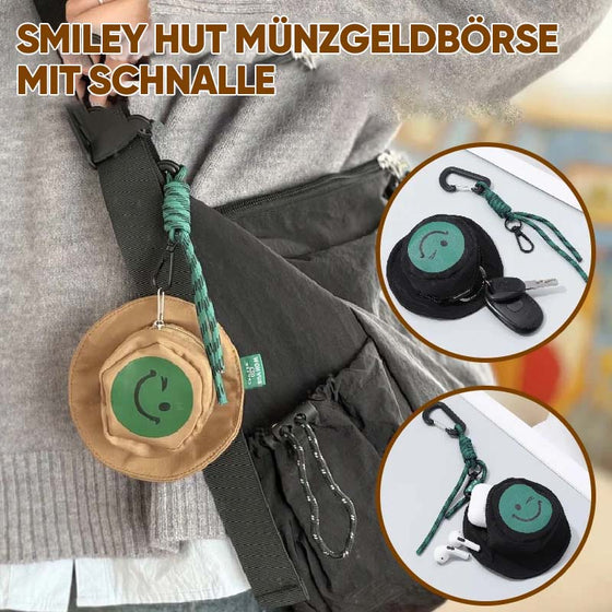 Smiley Hut Münzgeldbörse mit Schnalle