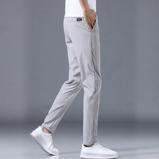 Ice silk casual trousers for men