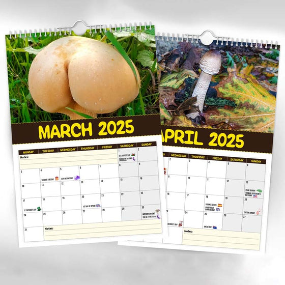 Kalender mit den größten Pilzen der Welt