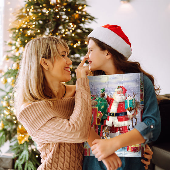 Adventskalender mit Weihnachtsmann