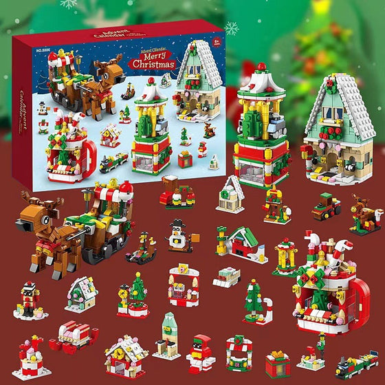 Weihnachts-Adventskalender-Überraschungsbaustein-Set