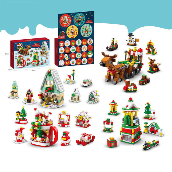 Weihnachts-Adventskalender-Überraschungsbaustein-Set