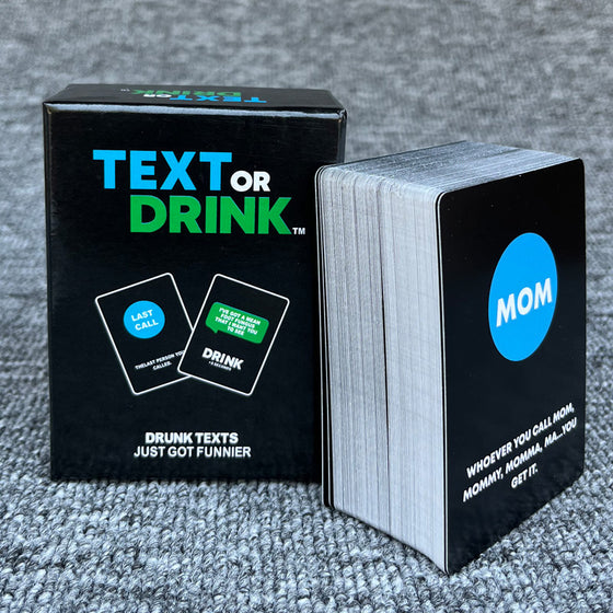 „Text Or Drink“ - Trinkspiel mit Karten für Partys