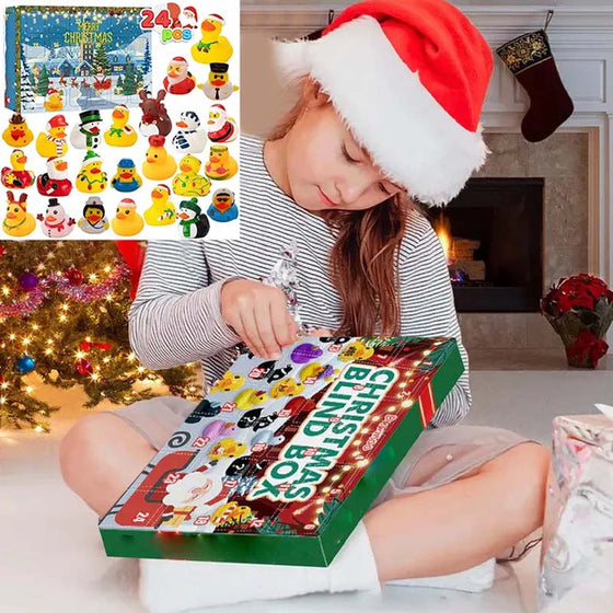 24-teiliger Weihnachts-Adventskalender mit Gummienten