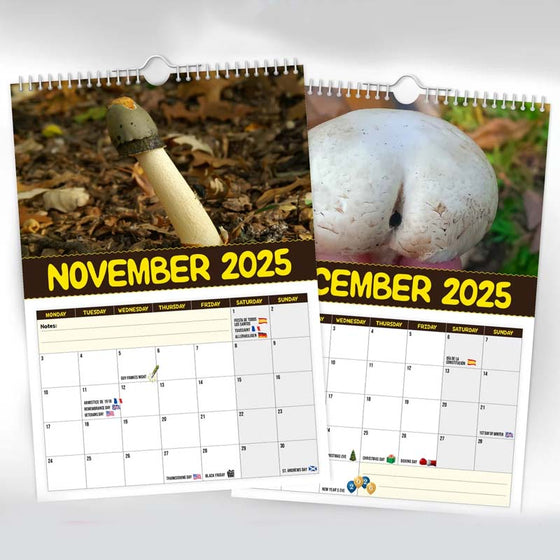 Kalender mit den größten Pilzen der Welt