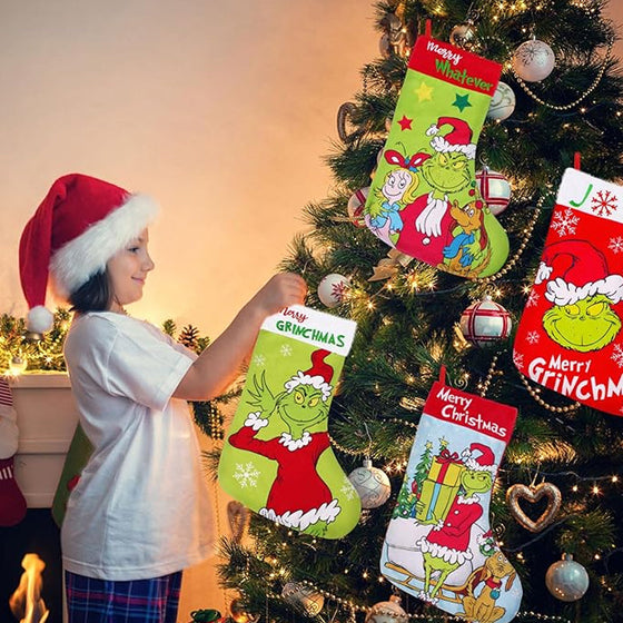 Grüne Weihnachtsstrümpfe Weihnachtsdekorationen