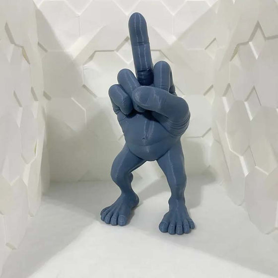 Mittelfinger-Figur mit Beinen