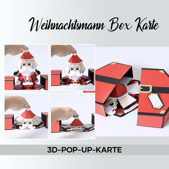 3D-Popup-Box-Karte „Weihnachtsmann-Streich“