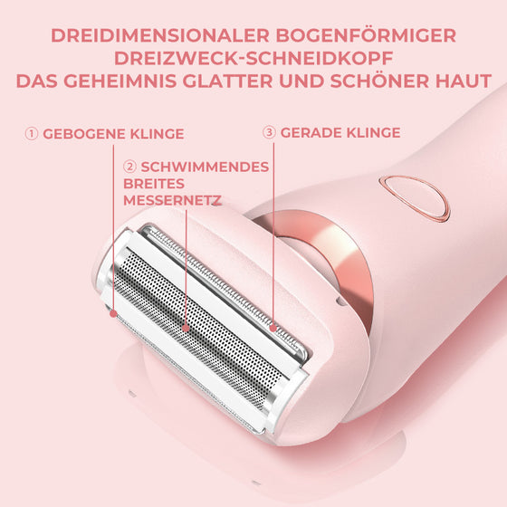 Elektrisches Haarentfernungsgerät mit Doppelkopf für Damen