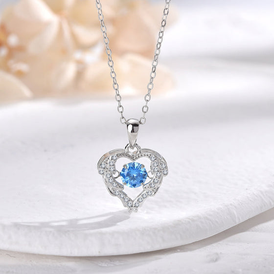 Sparkling Zirconia Heart Necklace