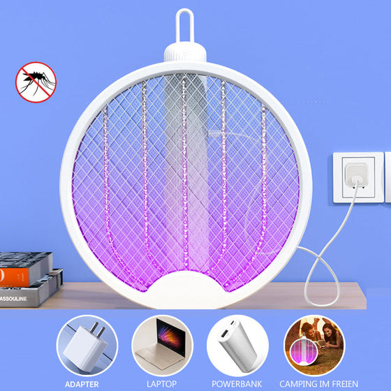 2 in 1 faltbare elektrische Mückenklatsche