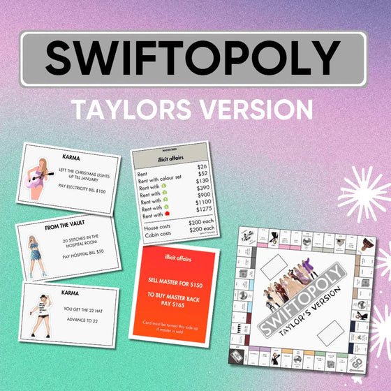 SWIFTOPOLY – TS „Swiftie“ Monopoly-Brettspiel