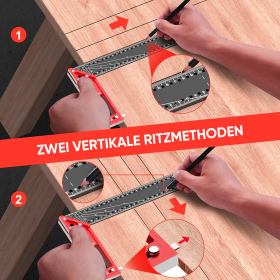 Mehrwinkel-Messlineal - Hochwertiges professionelles Messwerkzeug