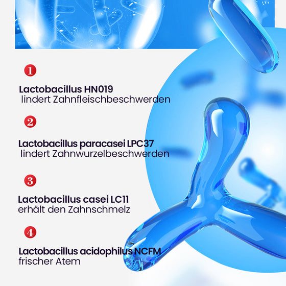 Aufhellende und Flecken entfernende probiotische Zahnpasta