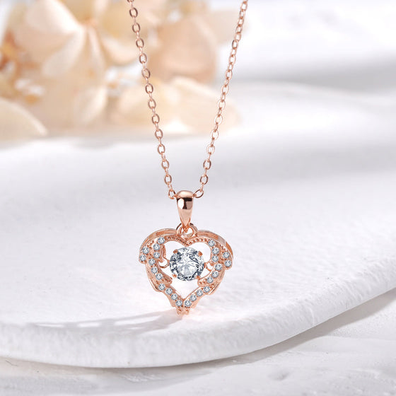 Sparkling Zirconia Heart Necklace