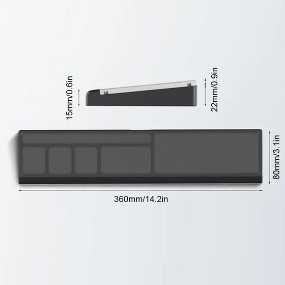 Tastatur-Handgelenkstütze mit Schreibtischunterteilung und Aufbewahrungsbox