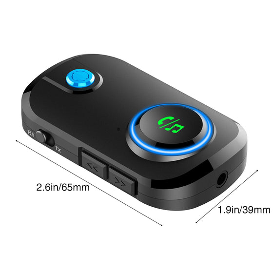 2in1 Bluetooth 5.0 Audio Transmitter / Receiver 3.5 mm Klinkeadapter - Schwarz