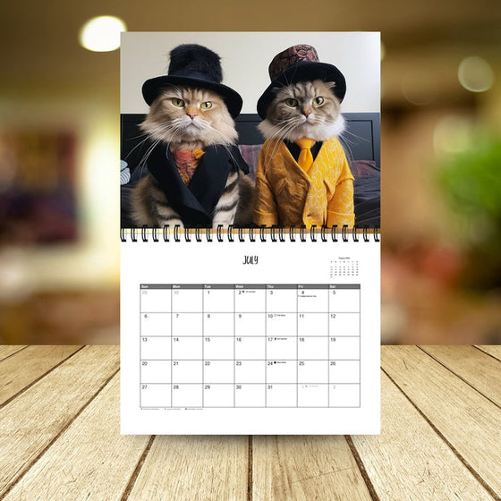 2025 Stylish Cats Kalender/Geschenk für Katzenliebhaber