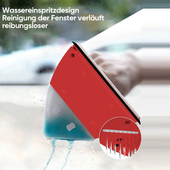 Doppelseitige Glasbürste mit Wassereinspritzung