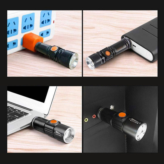 USB wiederaufladbare Mini-LED-Taschenlampe