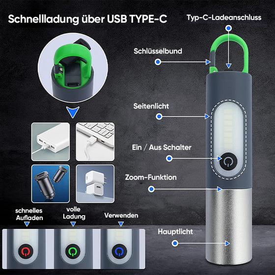 Wiederaufladbare LED-Taschenlampen