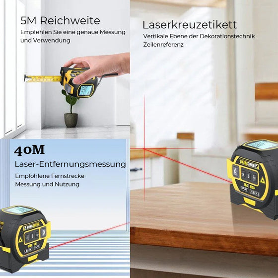 3-in-1-Infrarot-Laserbandmessung