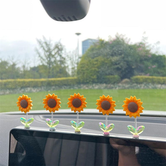 Niedliches Sonnenblumen-Autoornament