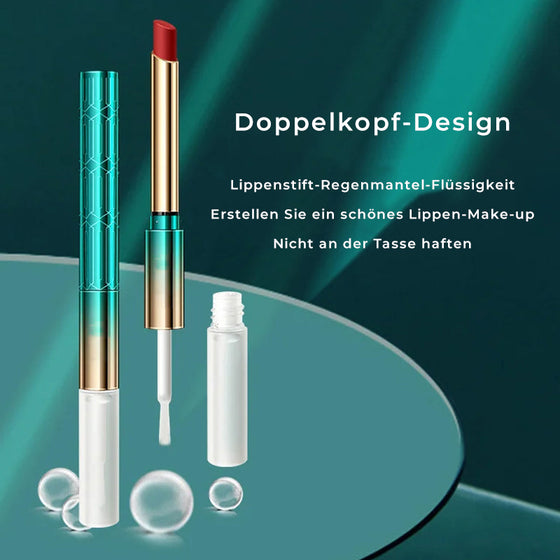 Doppelkopf-Regenmantel-Lippenstift