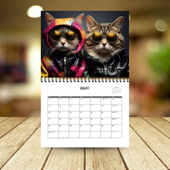 2025 Stylish Cats Kalender/Geschenk für Katzenliebhaber