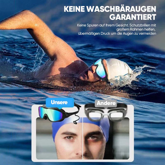 Weitwinkel-Schwimmbrille mit Antibeschlag-Effekt