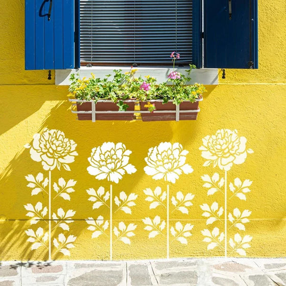 Gartenzaun Große Blumenschablonen