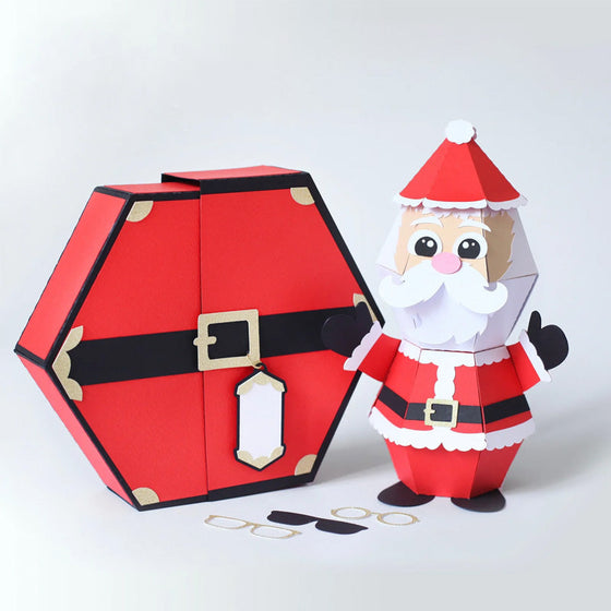 3D-Popup-Box-Karte „Weihnachtsmann-Streich“