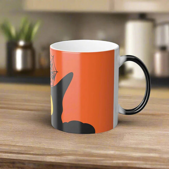 Halloween Black Cat Magic Morphing Mug