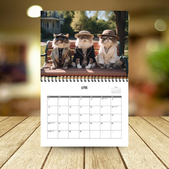 2025 Stylish Cats Kalender/Geschenk für Katzenliebhaber