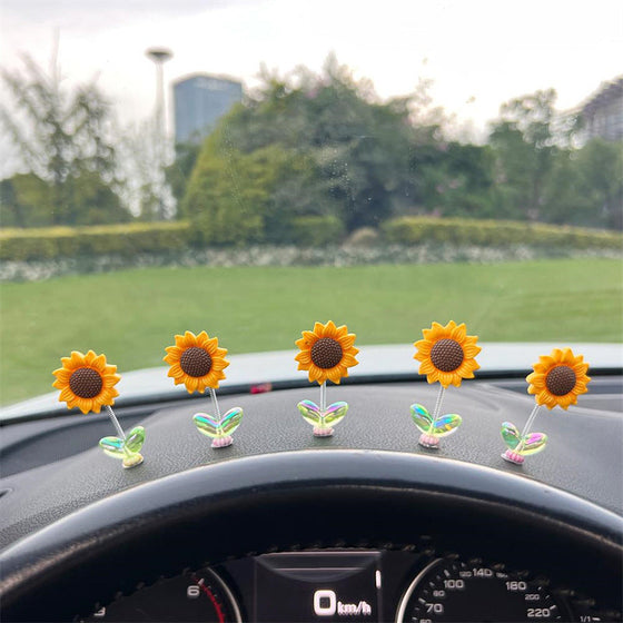 Niedliches Sonnenblumen-Autoornament