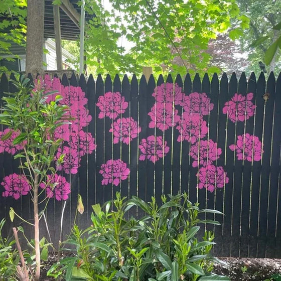 Gartenzaun Große Blumenschablonen