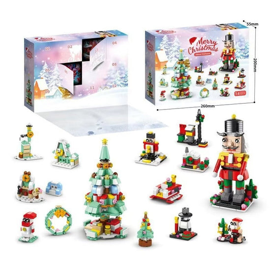 Weihnachts-Adventskalender-Überraschungsbaustein-Set