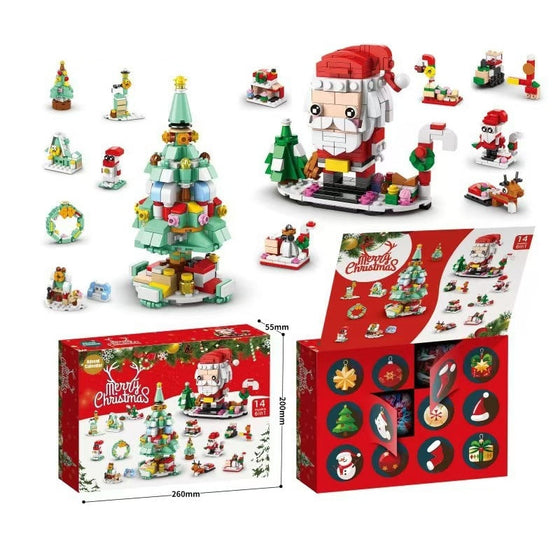 Weihnachts-Adventskalender-Überraschungsbaustein-Set