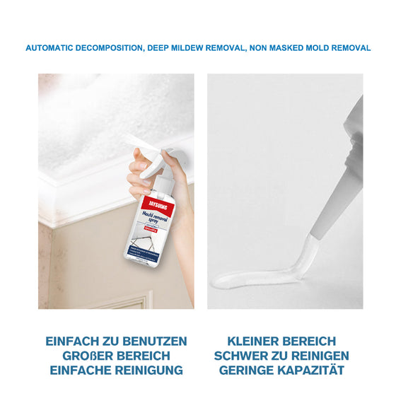 Mildew removal foam spray